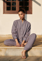 Dusk Co - Linen Dolman Shirt Set - CiceroniCo - ord SetSaphed