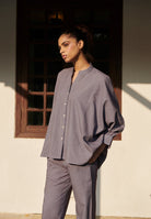 Dusk Co - Linen Dolman Shirt Set - CiceroniCo - ord SetSaphed