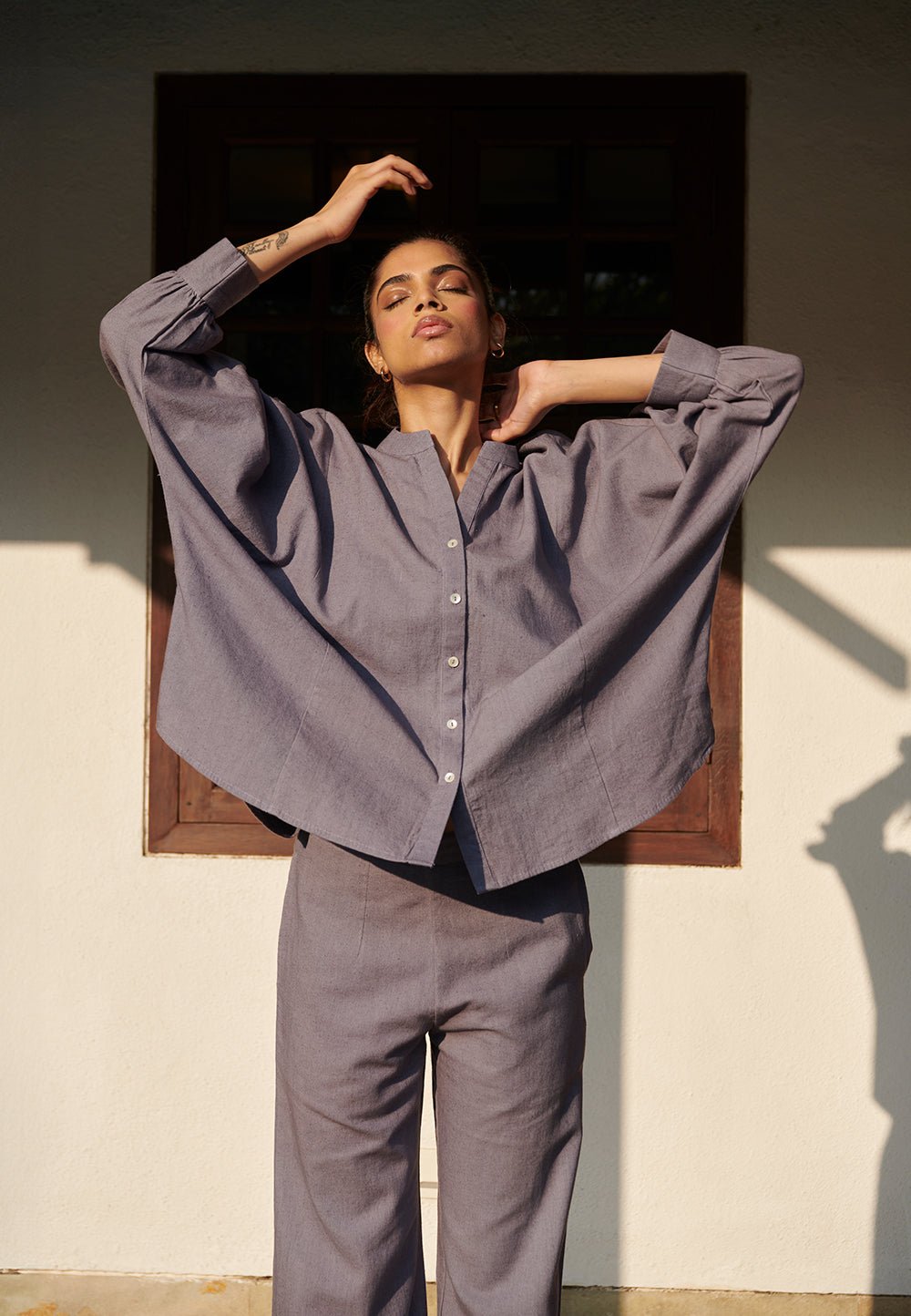 Dusk Co - Linen Dolman Shirt - CiceroniWomen ShirtsSaphed