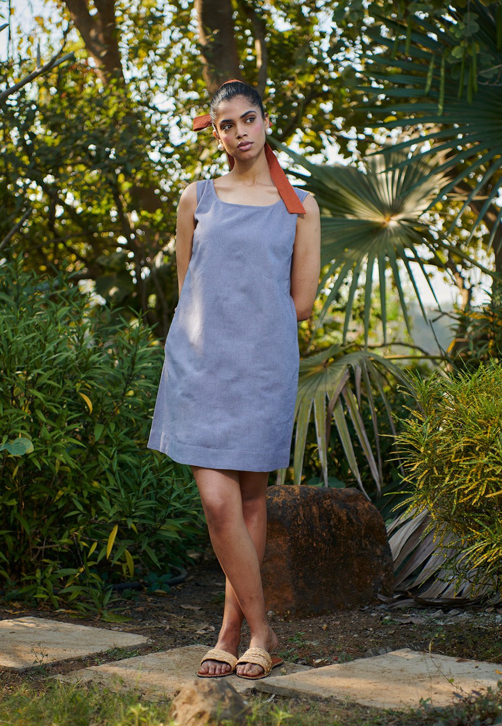 Dusk Co - Linen Shift Dress - CiceroniDressesSaphed