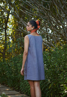 Dusk Co - Linen Shift Dress - CiceroniDressesSaphed