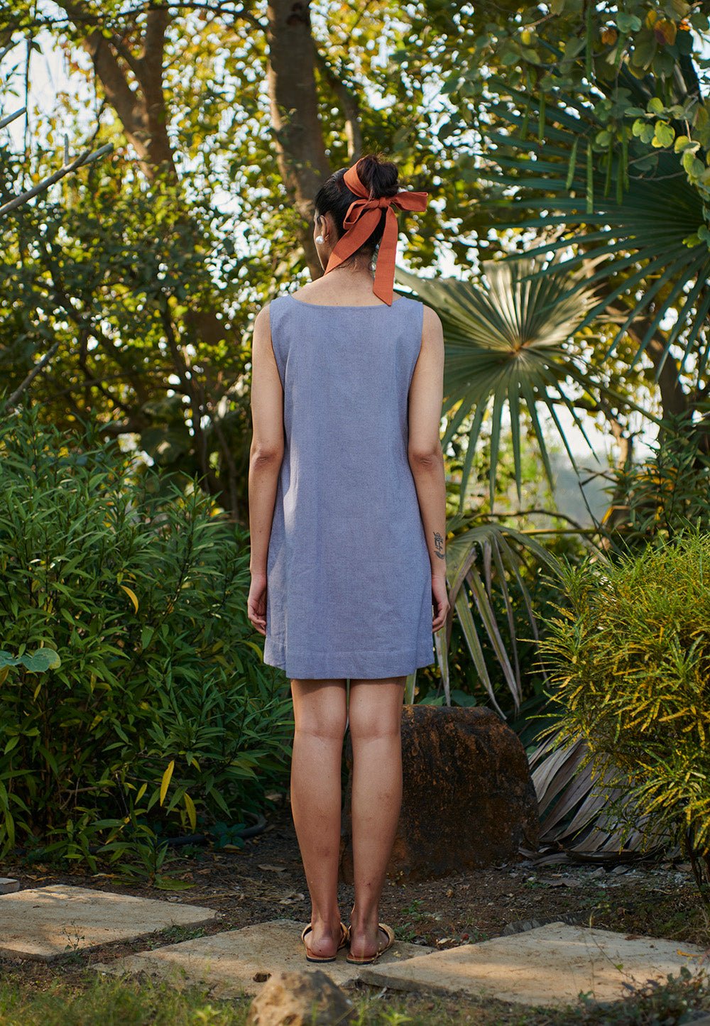 Dusk Co - Linen Shift Dress - CiceroniDressesSaphed