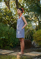 Dusk Co - Linen Shift Dress - CiceroniDressesSaphed