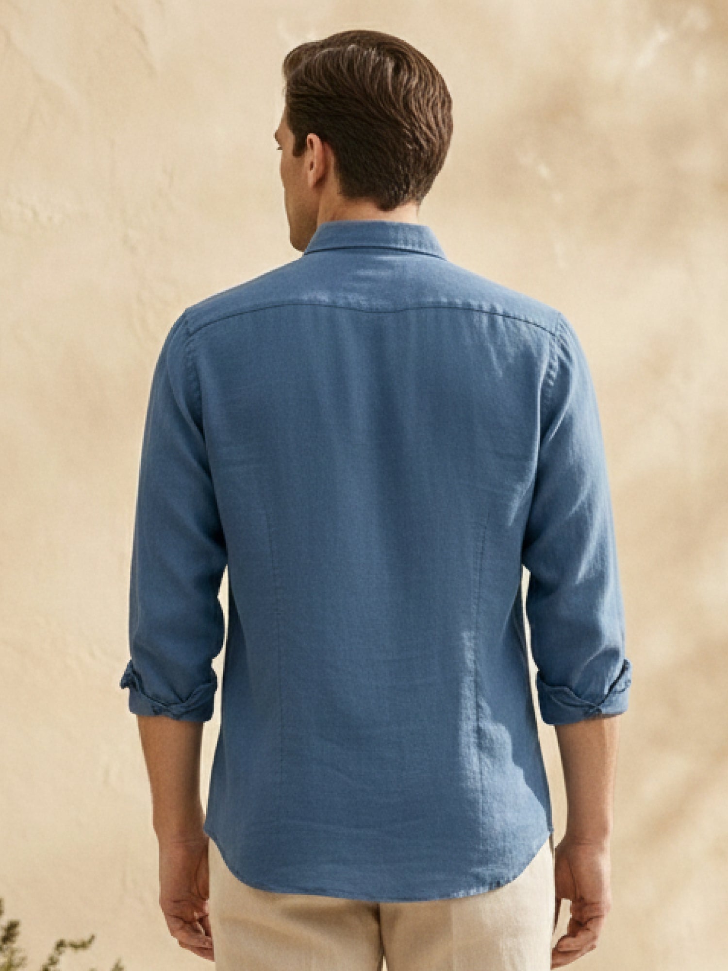 Dusty Blue 100% Pure Linen Shirt - CiceroniMen Shirtsbhrāta