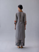 Dzong Grey Kurta - CiceroniKaftanShades of India