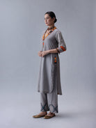 Dzong Grey Kurta - CiceroniKaftanShades of India