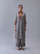 Dzong Grey Kurta - CiceroniKaftanShades of India