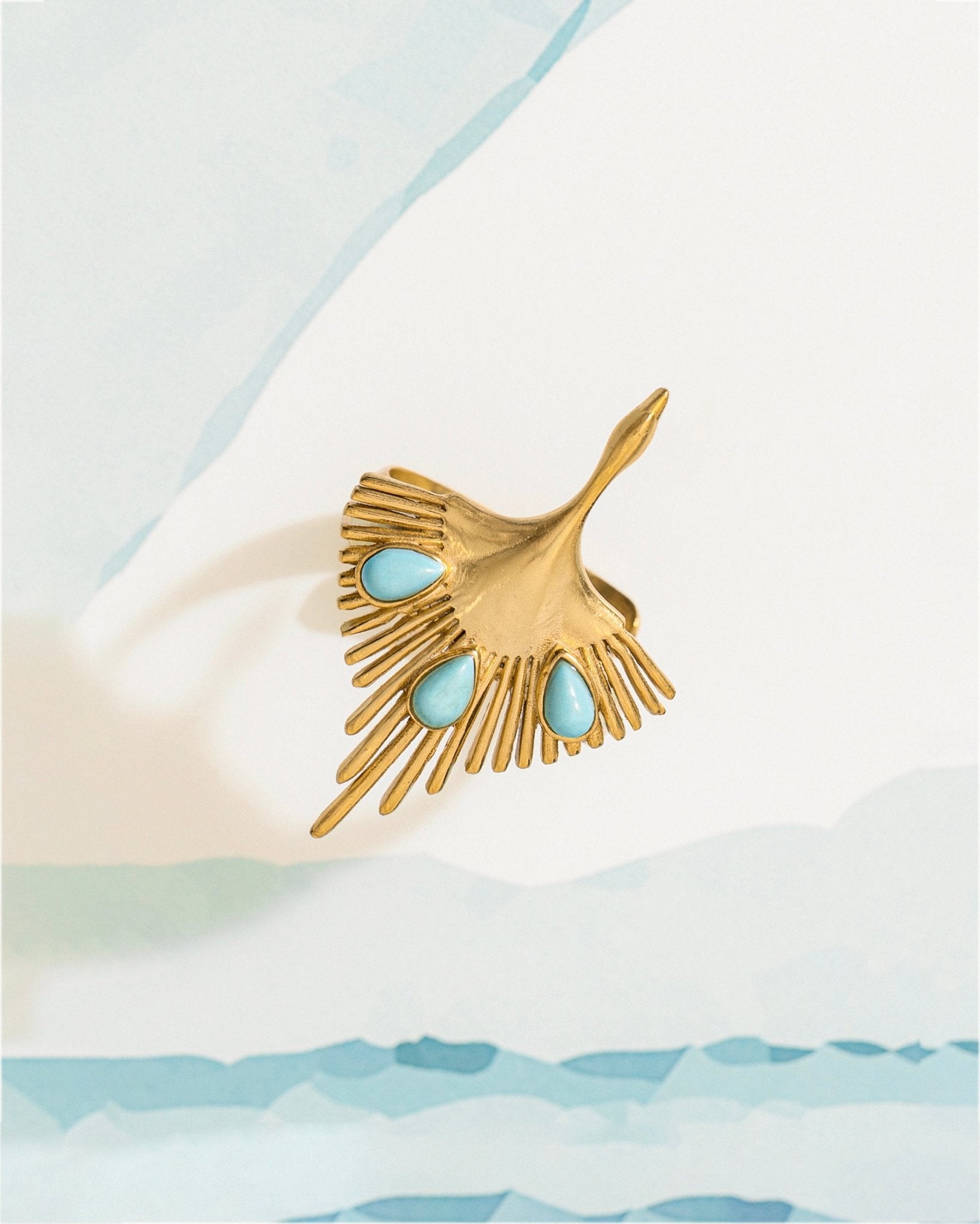 Eagle Turq Ring - CiceroniRingUnbent