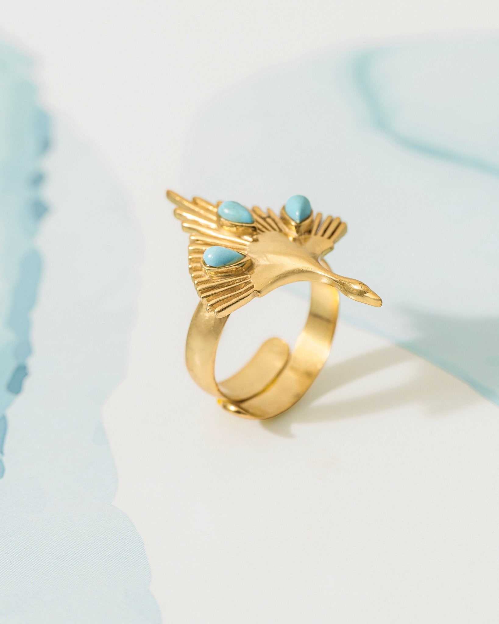 Eagle Turq Ring - CiceroniRingUnbent