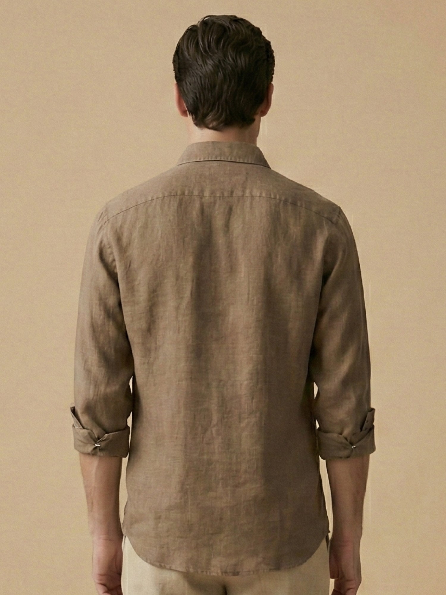 Earth Brown 100% Pure Linen Shirt - CiceroniMen Shirtsbhrāta