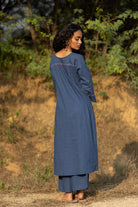 Earthy Blue Kurta Set with Dupatta - CiceroniKurta Set, Everyday WearMaidaan