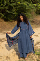 Earthy Blue Kurta Set - CiceroniKurta Set, Everyday WearMaidaan