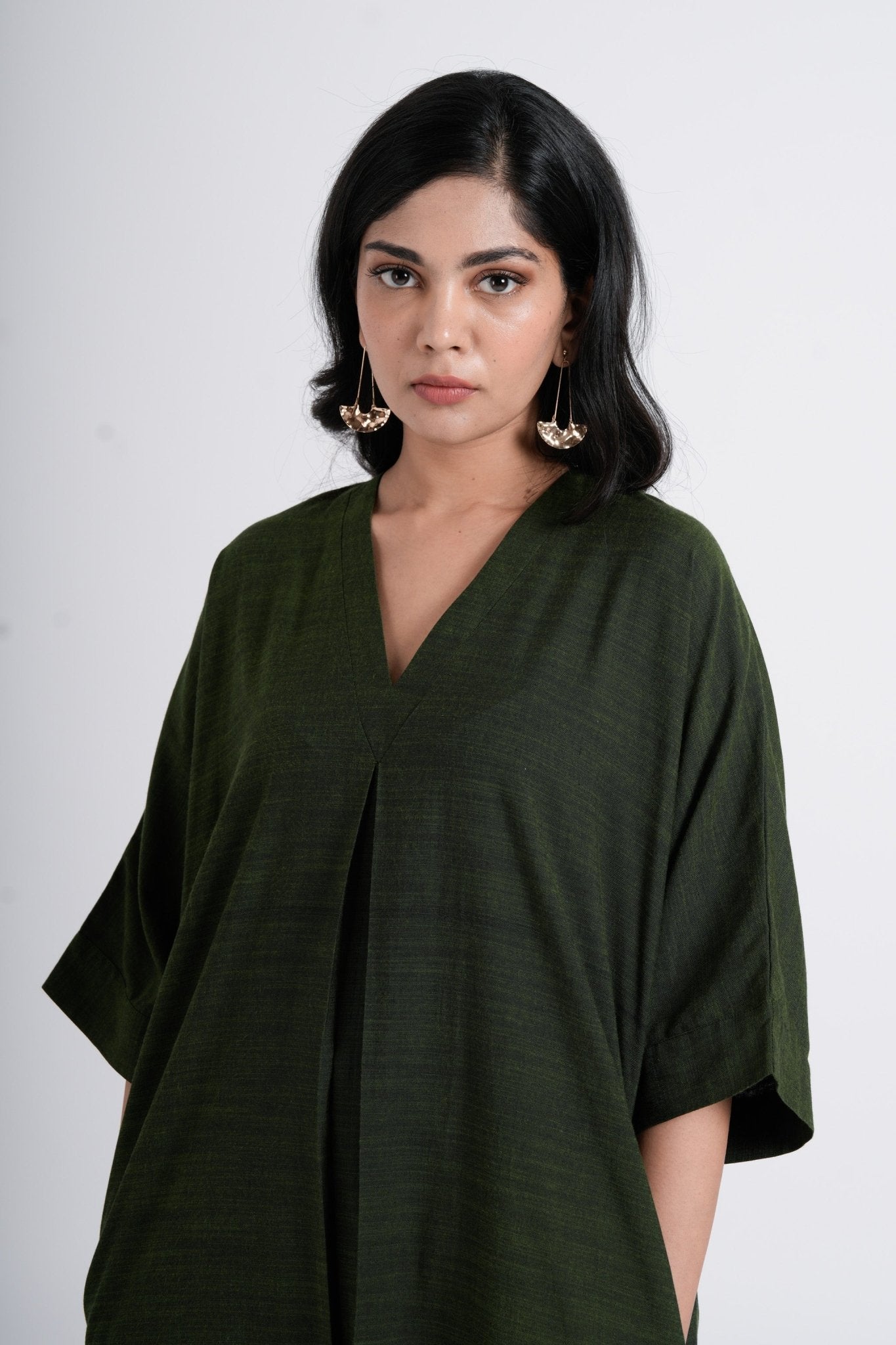Ease Tunic - Seaweed Green - CiceroniKurtaThe Kaatn Trail