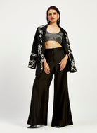 Ebony - Tendril Embroidered Jacket and Pant Set - CiceroniCo - ord SetMadder Much