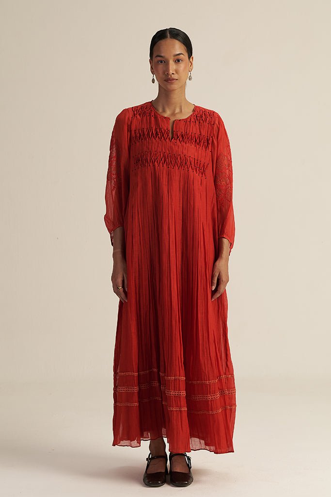 Eka Dress - Red - CiceroniDressesGaach