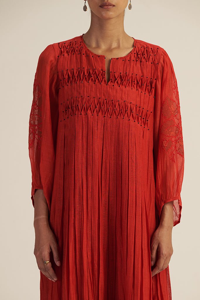Eka Dress - Red - CiceroniDressesGaach