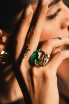 Ele Malachite Gold Ring - CiceroniRingUnbent