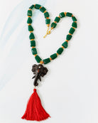 Elephant Lariat in Ebony - CiceroniNecklaceUnbent