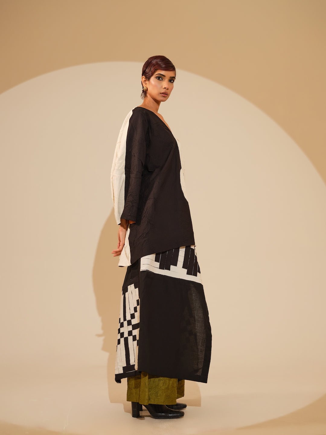 Ember Skirt - Black amd Natural - CiceroniSkirtsStoique