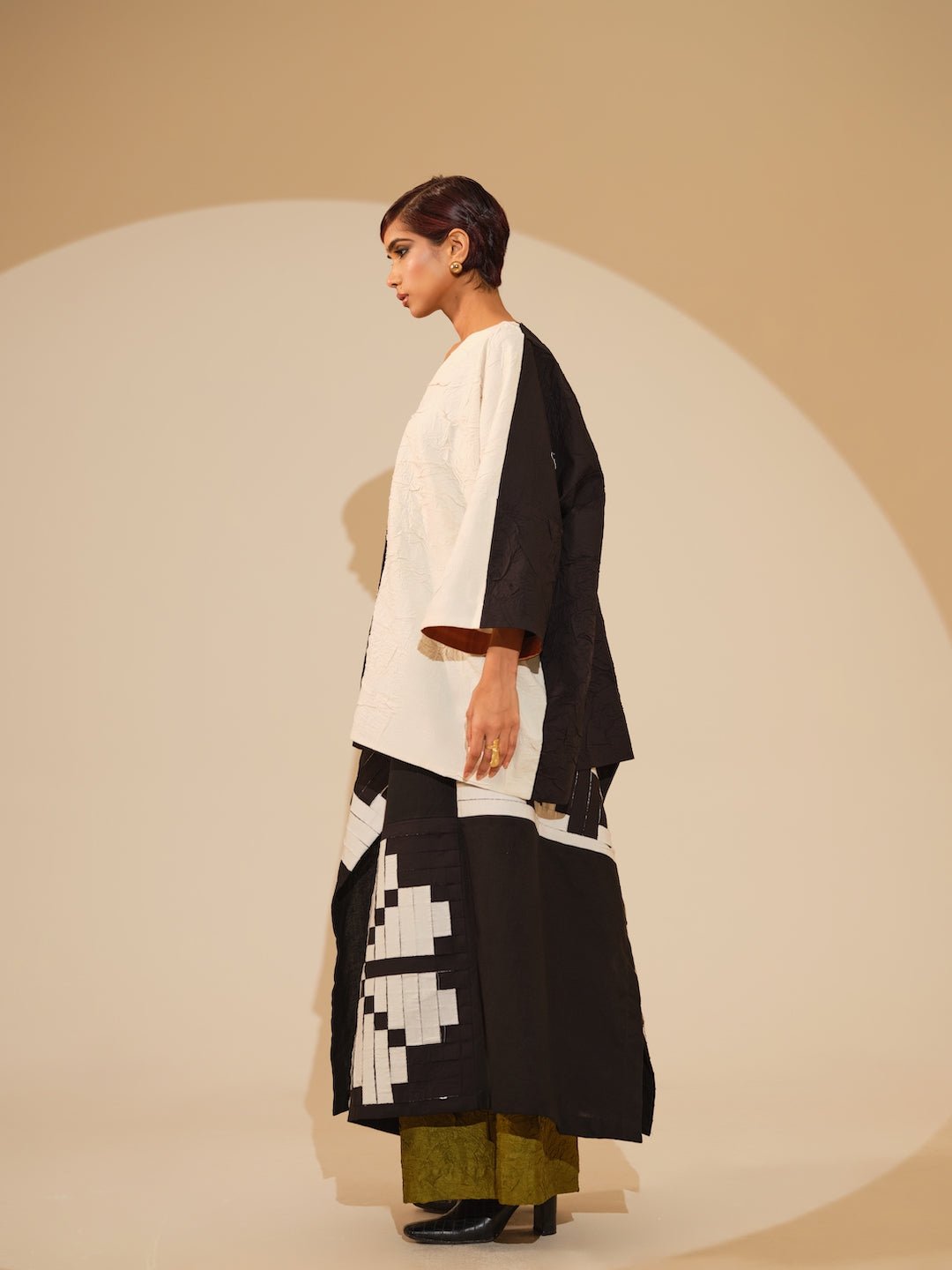 Ember Skirt - Black amd Natural - CiceroniSkirtsStoique