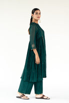 Emerald Green Baadal Kurta (Set of 2) - CiceroniKurta Set, Festive WearNirjara