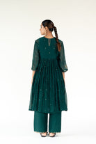 Emerald Green Baadal Kurta (Set of 2) - CiceroniKurta Set, Festive WearNirjara