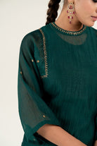 Emerald Green Kurta Set with Shama Odhani - CiceroniKurta Set, Festive WearNirjara