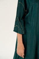 Emerald Green Maheem Kurta (Set of 2) - CiceroniKurta Set, Festive WearNirjara