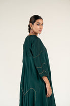 Emerald Green Maheem Kurta (Set of 2) - CiceroniKurta Set, Festive WearNirjara