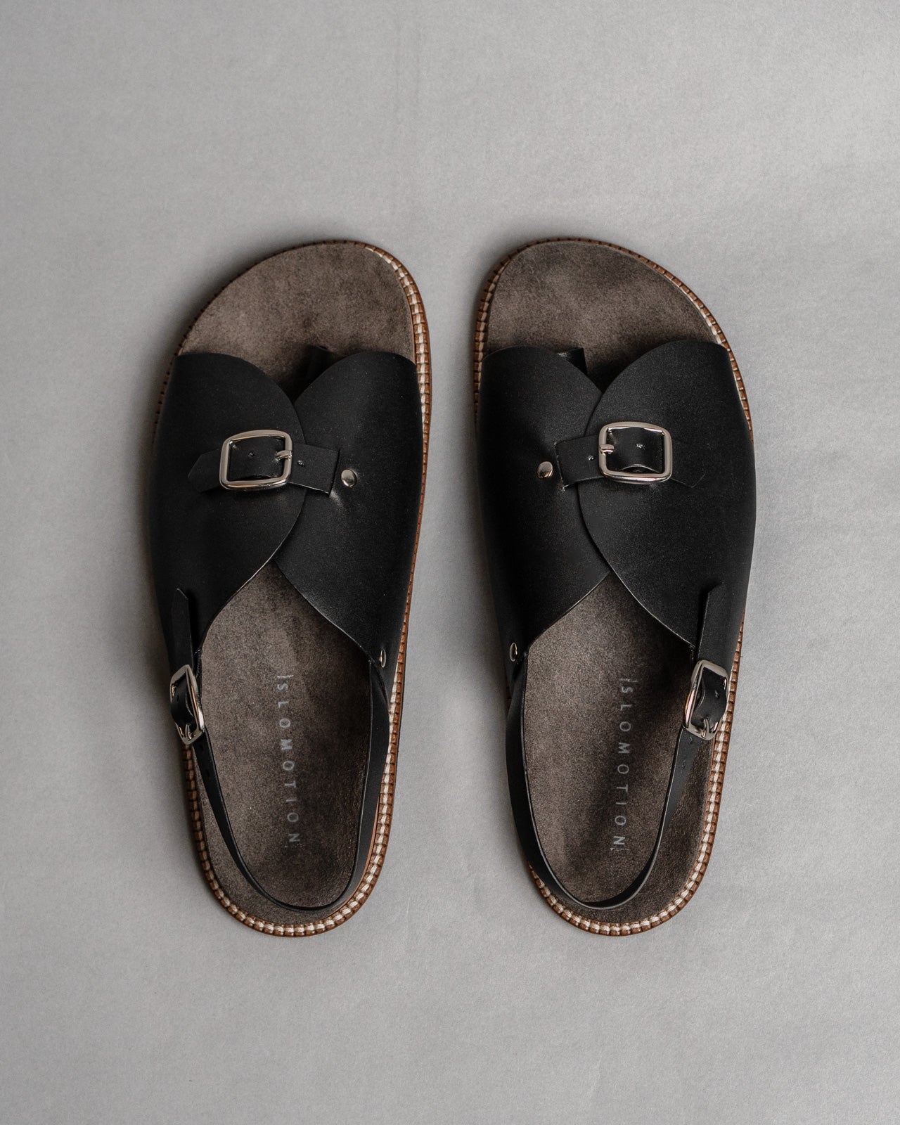 Envelope Cork Sandals SB - Men's Sandals in Black - CiceroniSandalsSlomotion