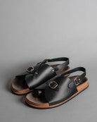 Envelope Cork Sandals SB - Men's Sandals in Black - CiceroniSandalsSlomotion