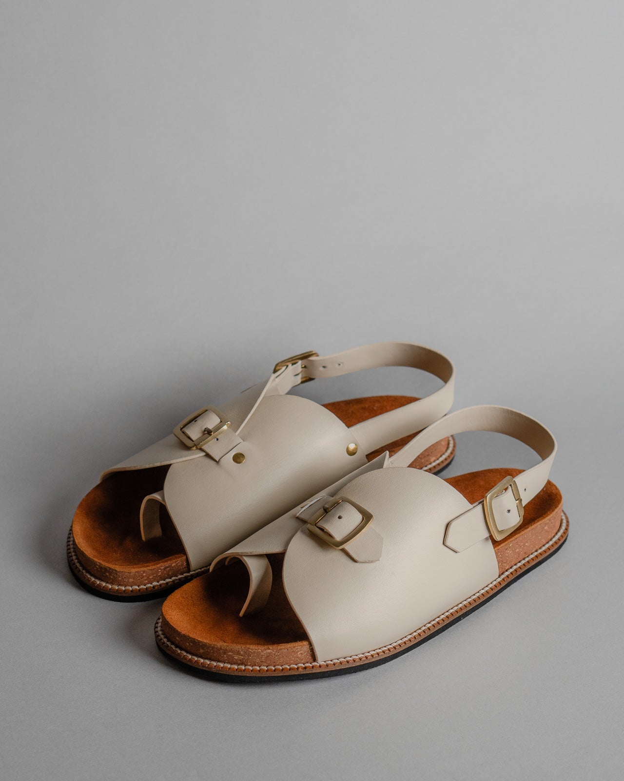 Envelope Cork Sandals SB - Men's Sandals in Ivory - CiceroniSandalsSlomotion