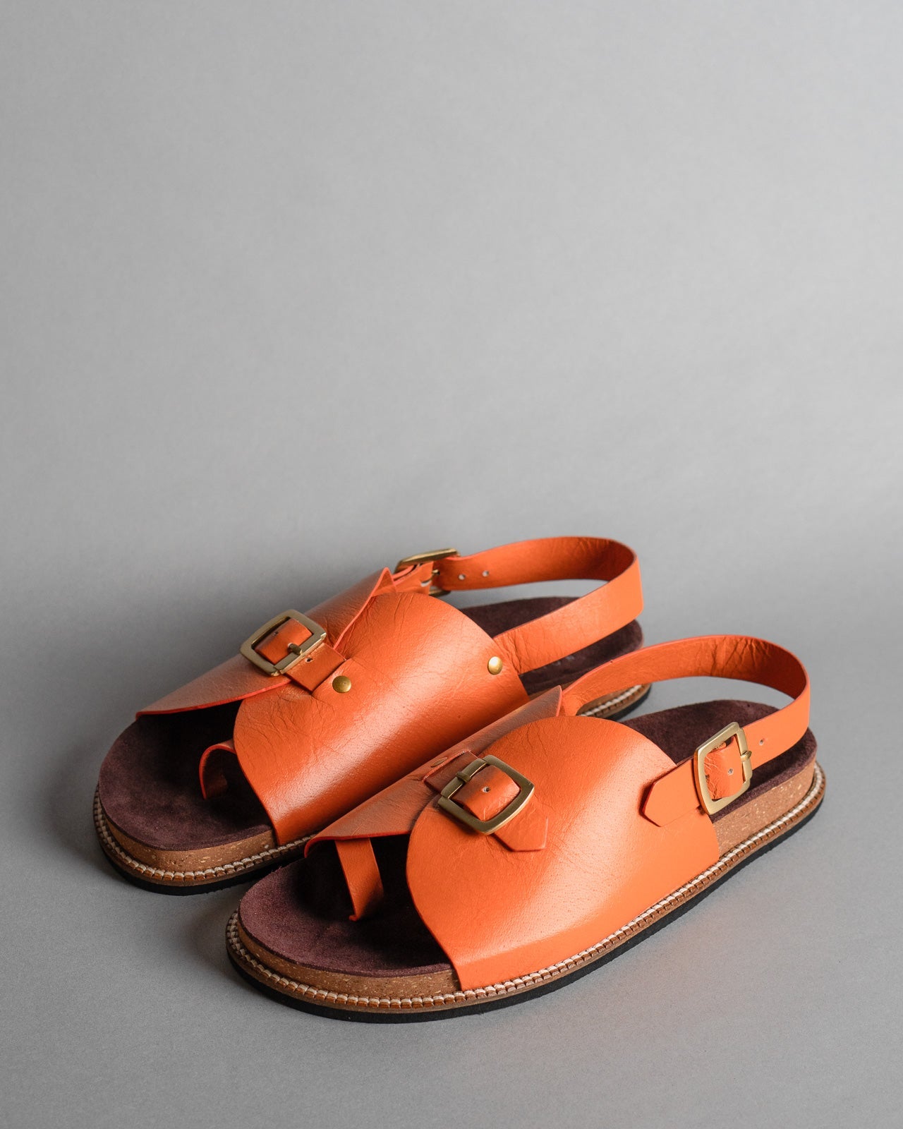 Envelope Cork Sandals SB - Men's Sandals in Orange - CiceroniSandalsSlomotion