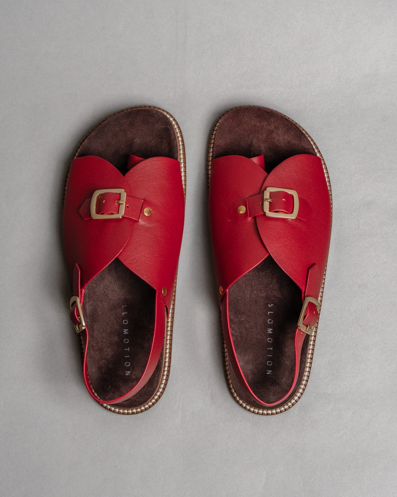 Envelope Cork Sandals SB - Men's Sandals in Red - CiceroniSandalsSlomotion