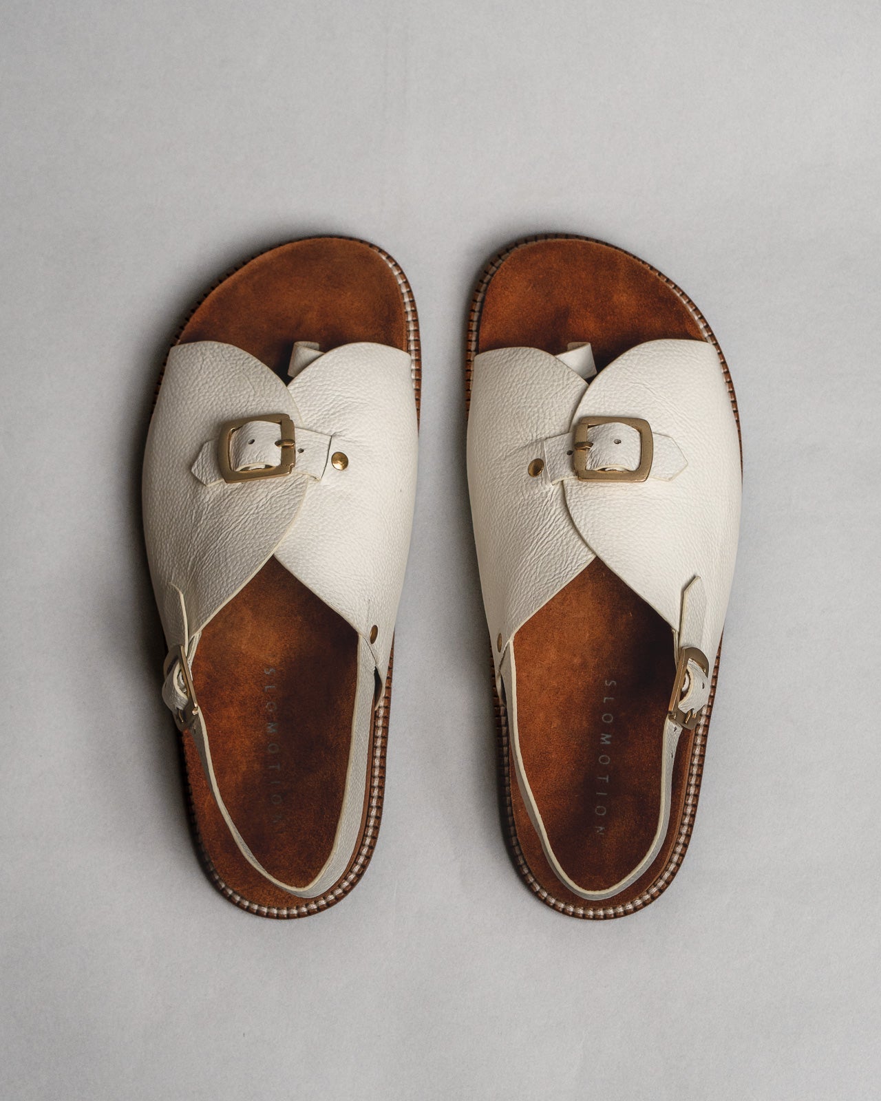 Envelope Cork Sandals SB - Men's Sandals in White - CiceroniSandalsSlomotion