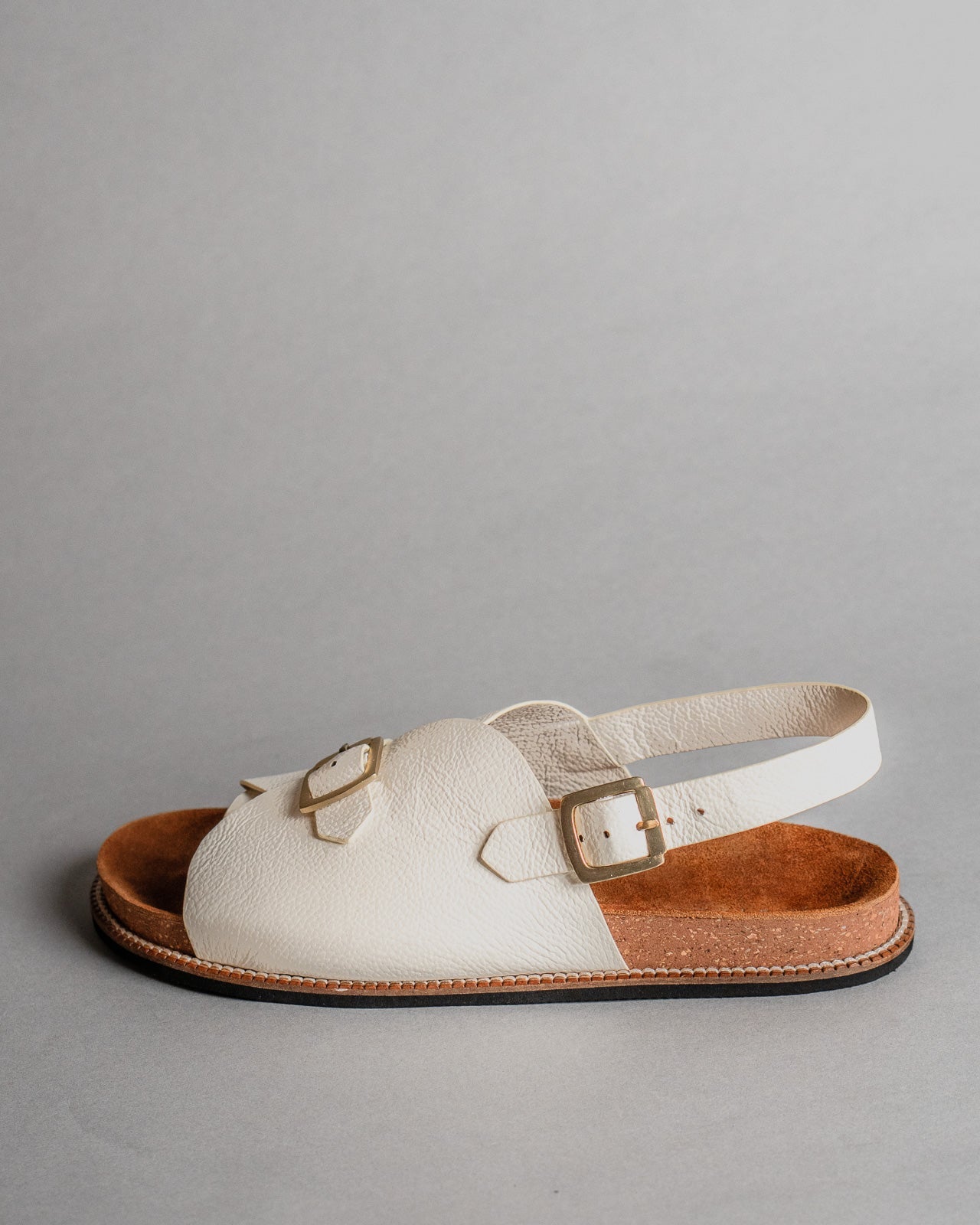 Envelope Cork Sandals SB - Men's Sandals in White - CiceroniSandalsSlomotion