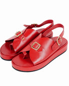 Envelope Platforms - Cherry Red - CiceroniSandalsSlomotion