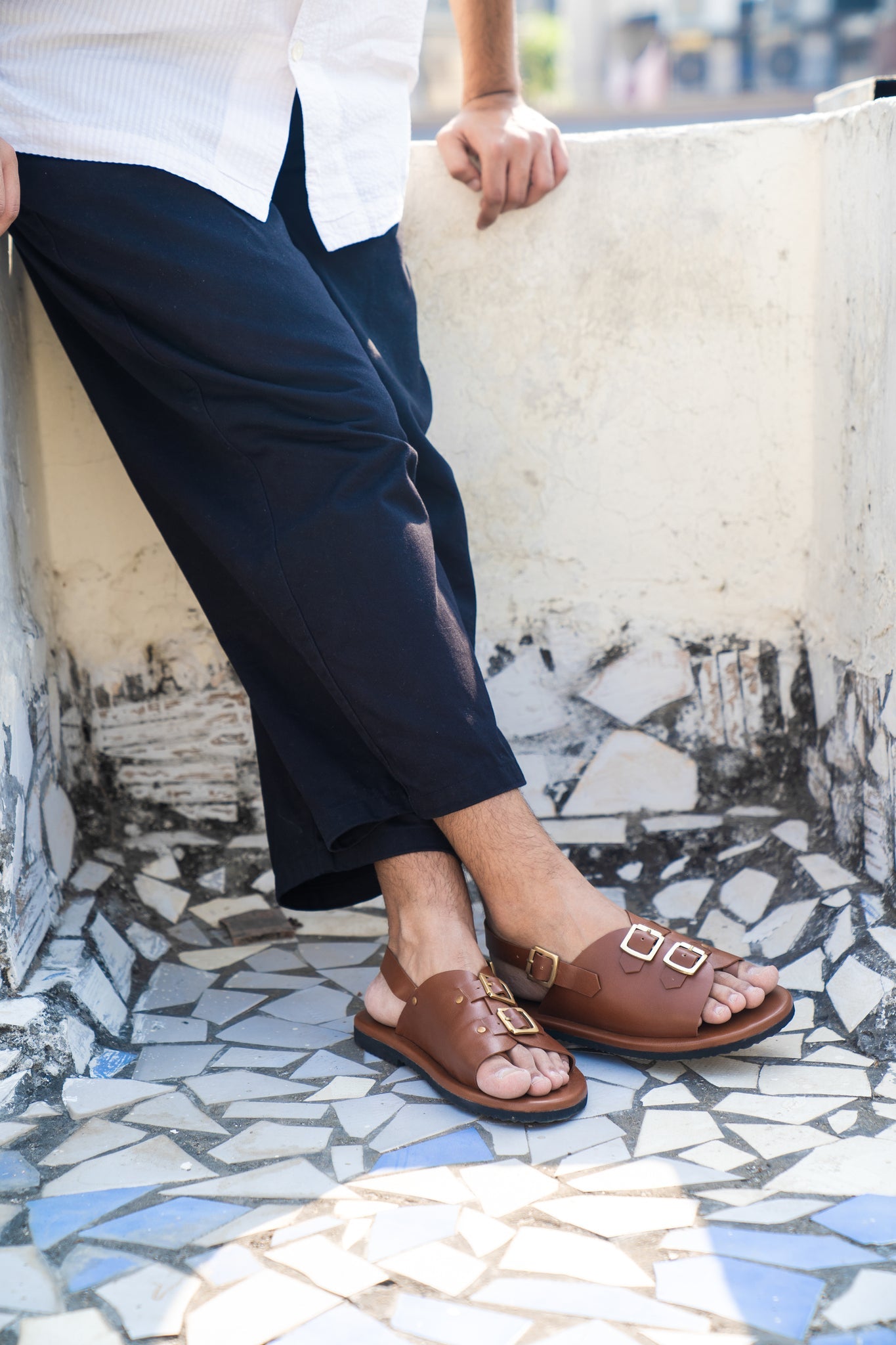 Envelope Sandals DB for Men - Tan - CiceroniSandalsSlomotion