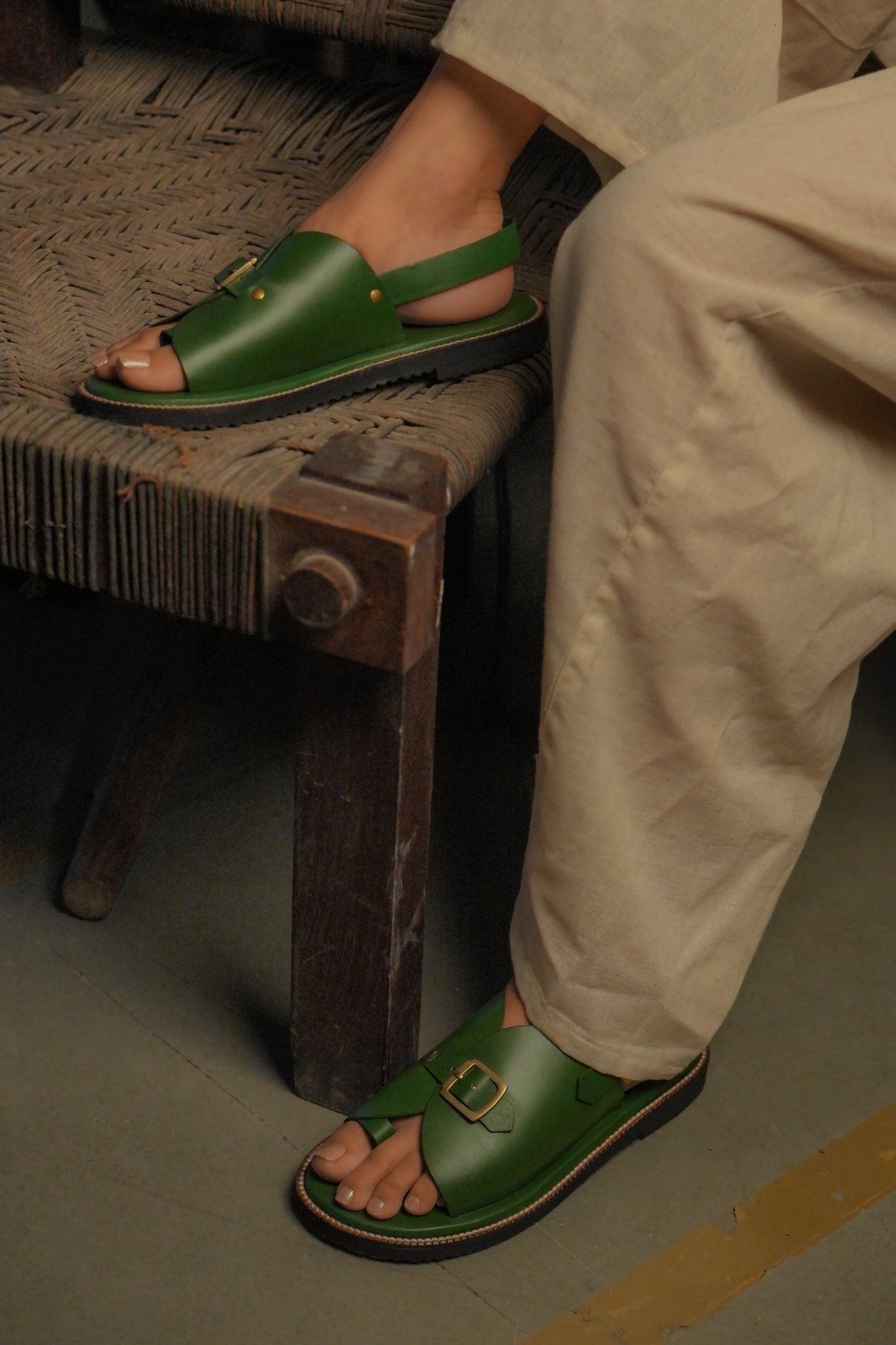 Envelope Welt Sandals SB - Women's Sandals in Green - CiceroniSandalsSlomotion