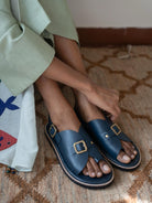 Envelope Welt Sandals SB - Women's Sandals in Navy - CiceroniSandalsSlomotion