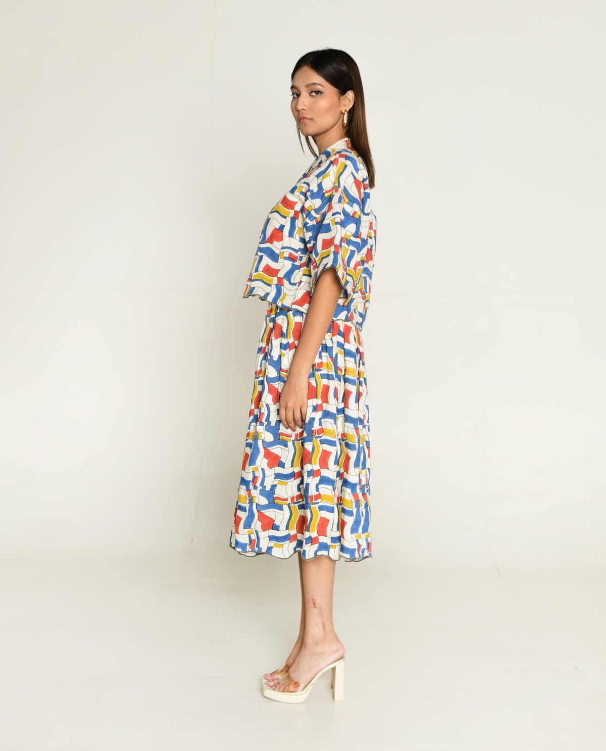 Escher Co-Ord Shirt With Skirt - CiceroniCo-ord SetRias Jaipur