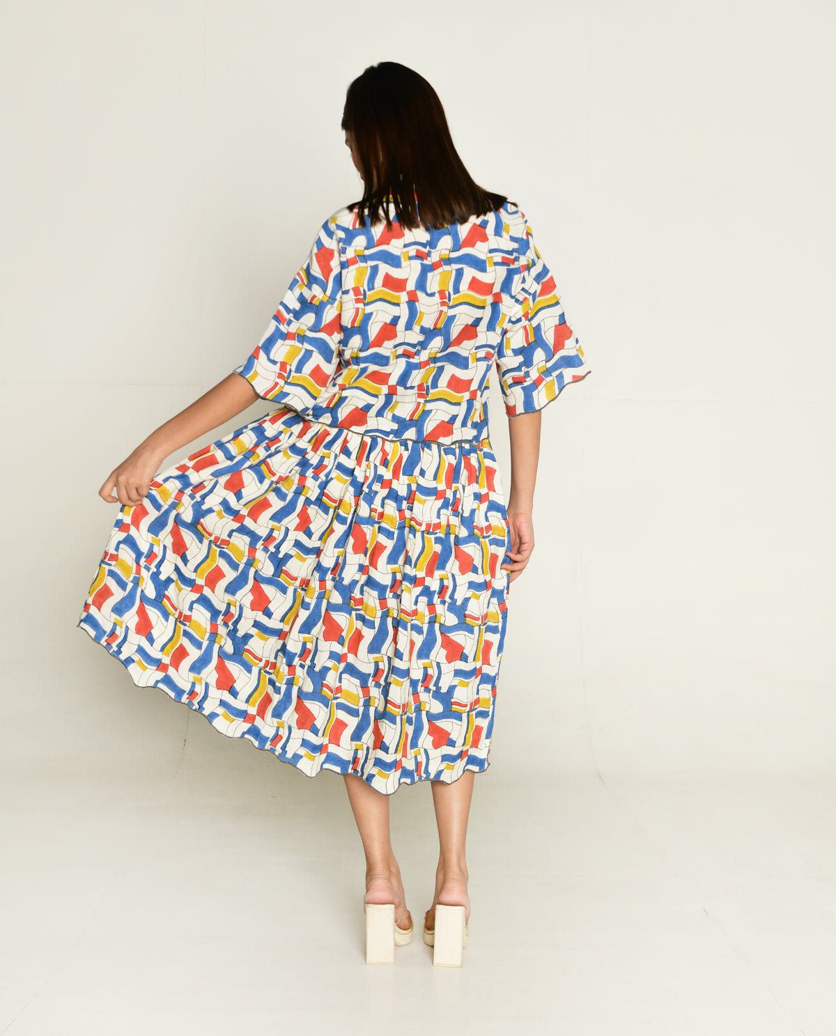 Escher Co-Ord Shirt With Skirt - CiceroniCo-ord SetRias Jaipur