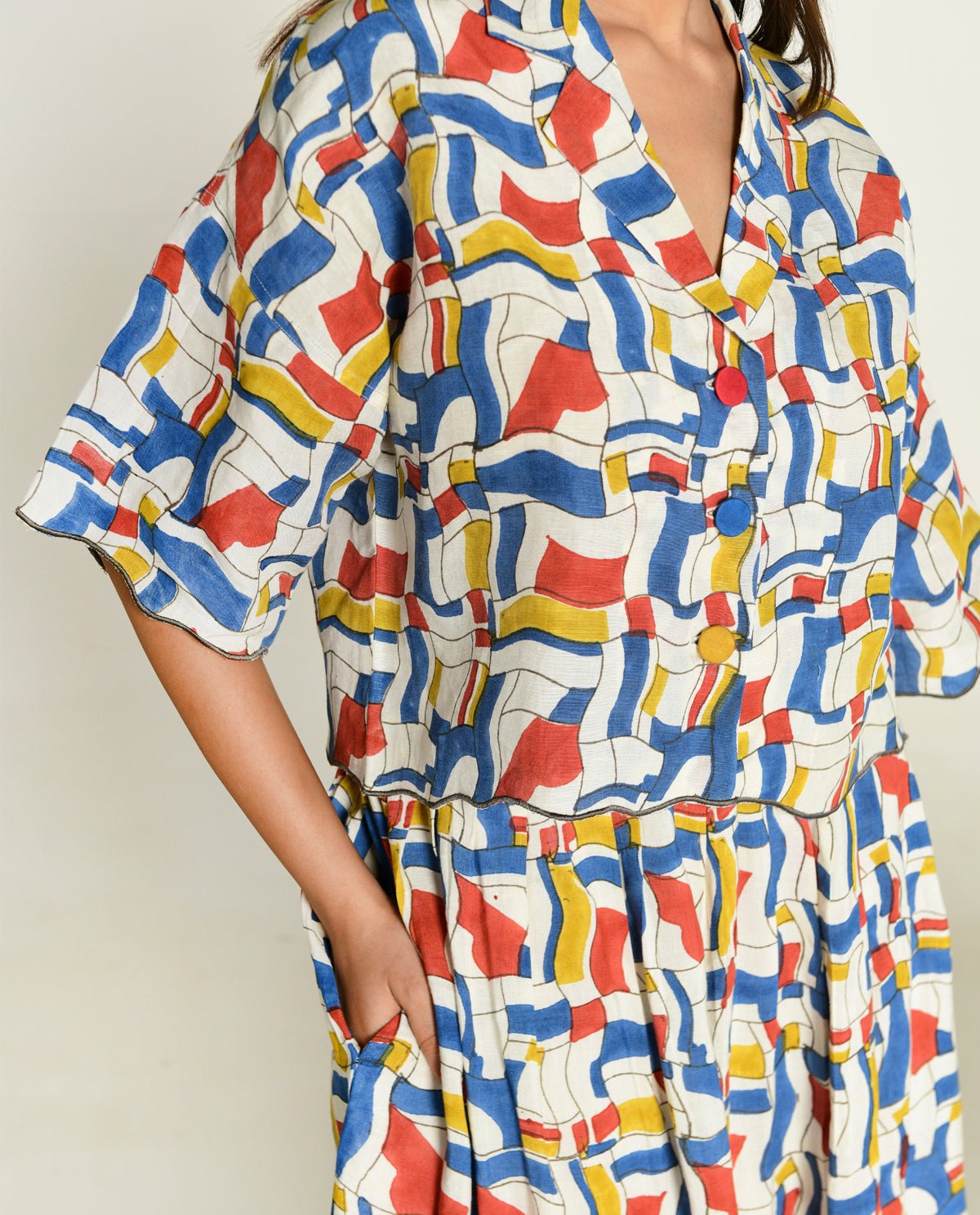 Escher Co-Ord Shirt With Skirt - CiceroniCo-ord SetRias Jaipur