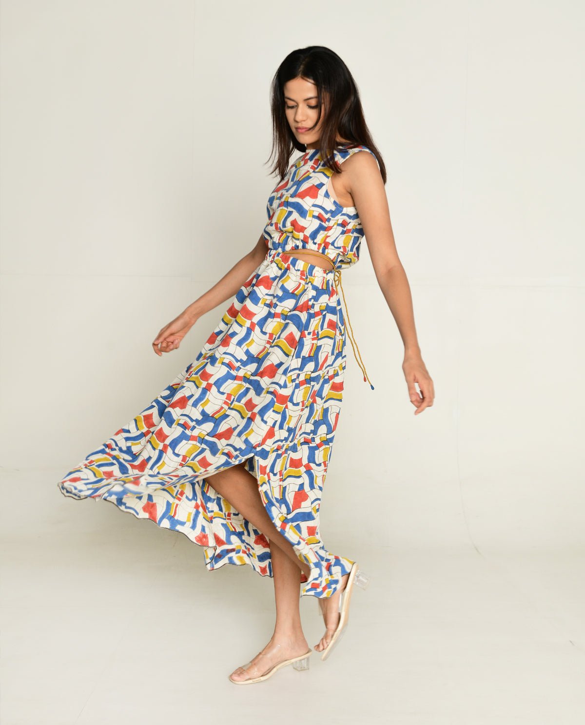 Escher Side Cut Dress - CiceroniDressesRias Jaipur