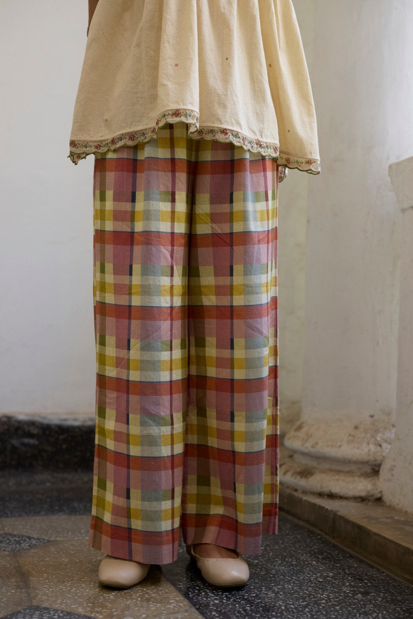 Estelle Pant- Pink and Blue - CiceroniPantsKhyati Rughani