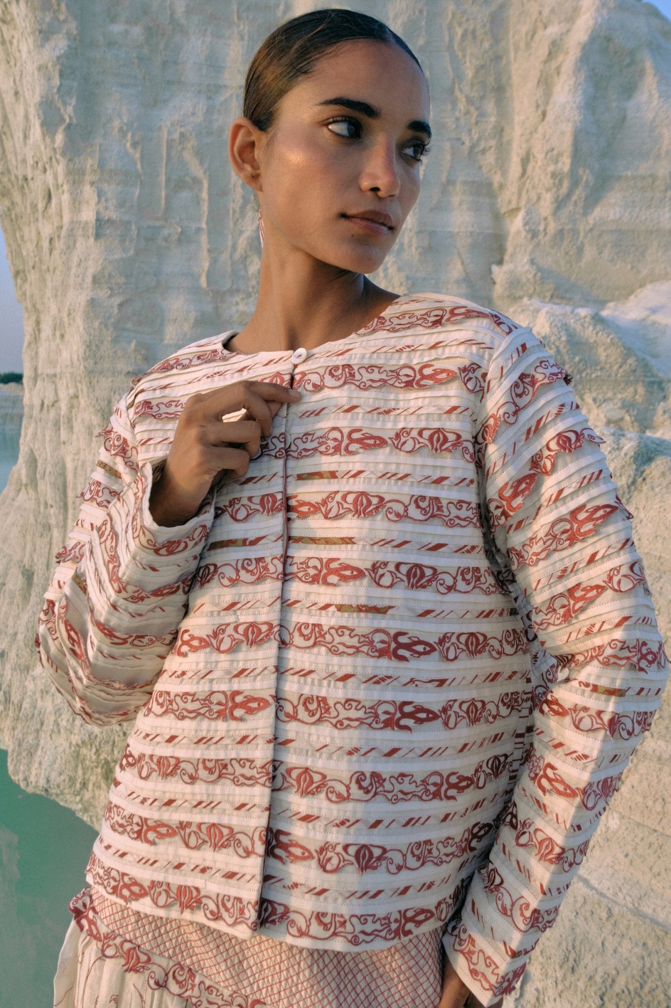 Fable Collarless Jacket - CiceroniJacketsAhmev