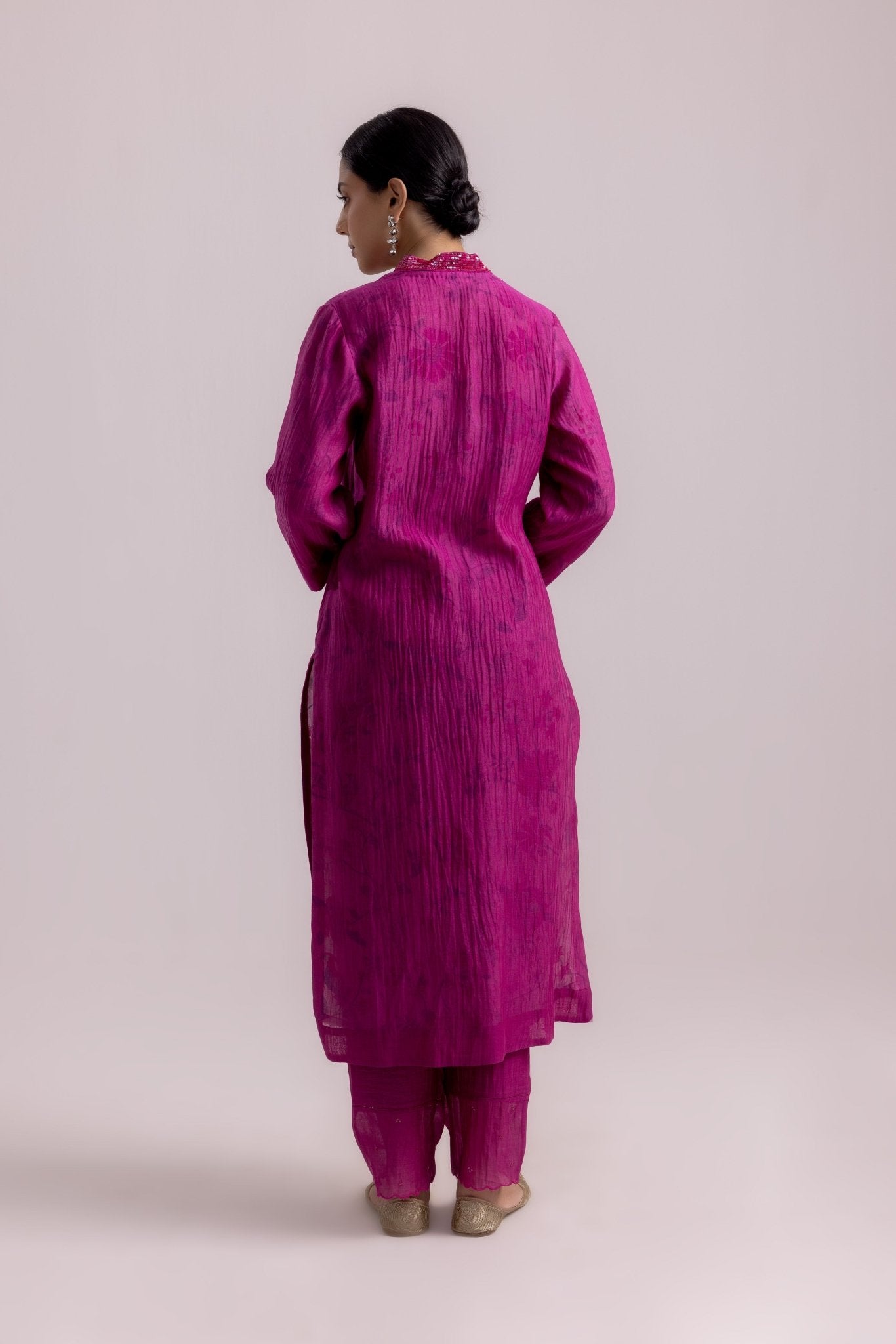 Farah Kurta Dupatta Set - Magenta - CiceroniKurta Set, Festive WearLabel Shreya Sharma