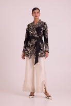 Farah - Tendril Wrap Blazer & Cutwork Pants - CiceroniJacket SetMadder Much