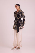 Farah - Tendril Wrap Blazer & Cutwork Pants - CiceroniJacket SetMadder Much
