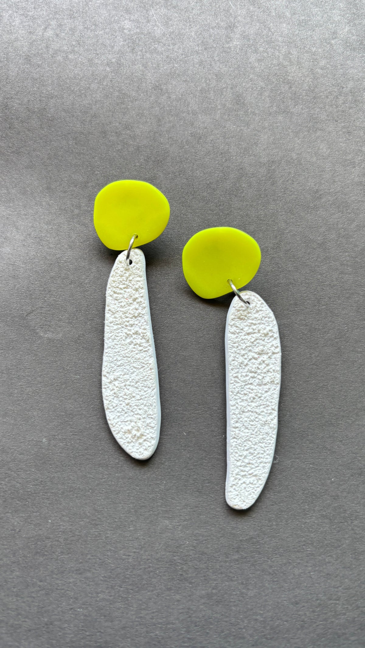 Fem Quads - Neon Yellow and White - CiceroniEarringsColoured Ears